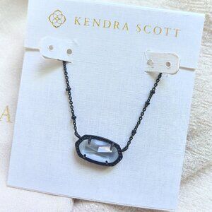 Kendra Scott Elisa Satellite Pendant Necklace - Gunmetal Gray Illusion